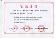 苏州市双杯奖获奖证书